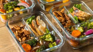 Healthy lifestyle meal for busy women on the go