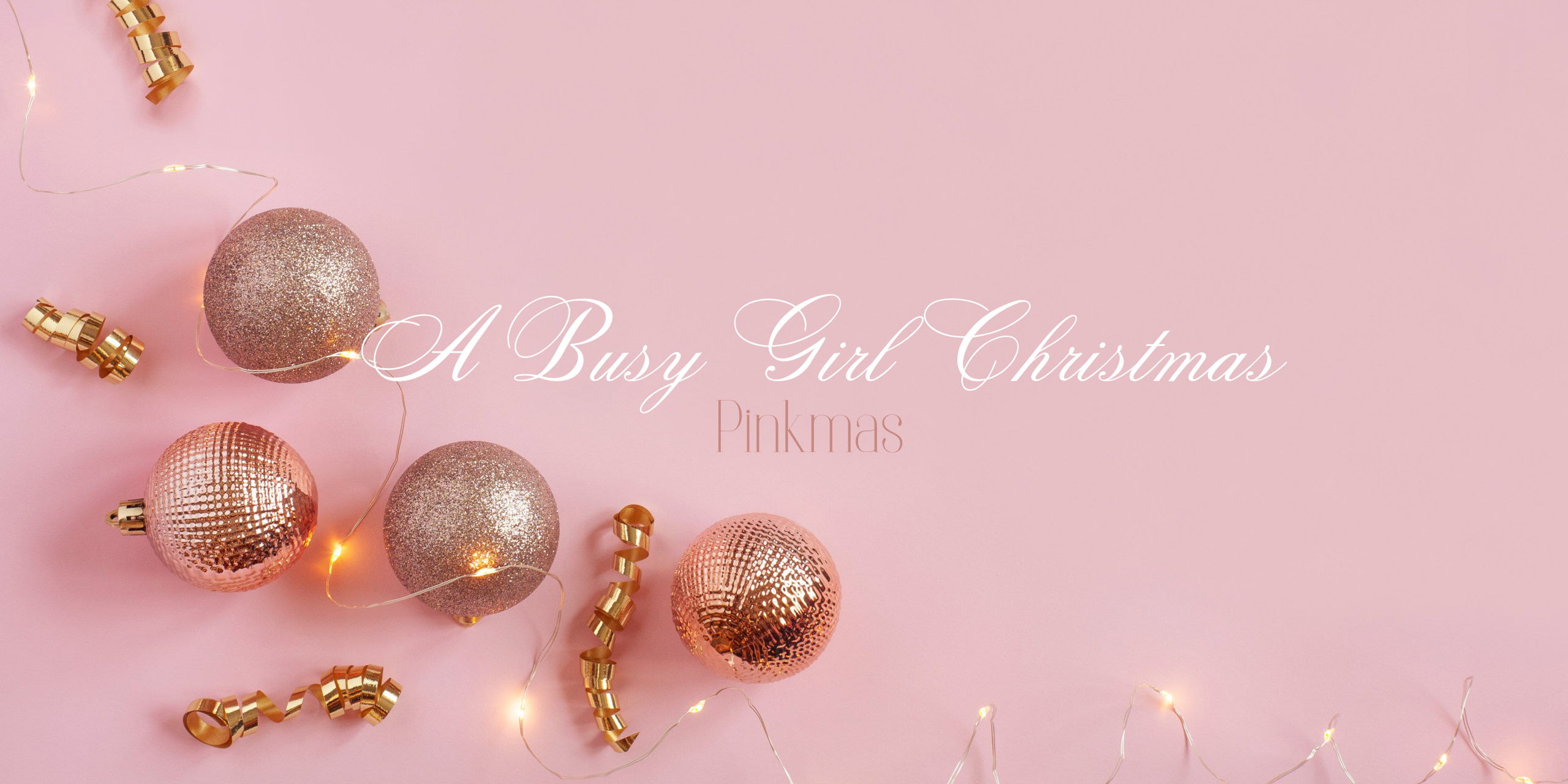 banner image for a busy girl Christmas event